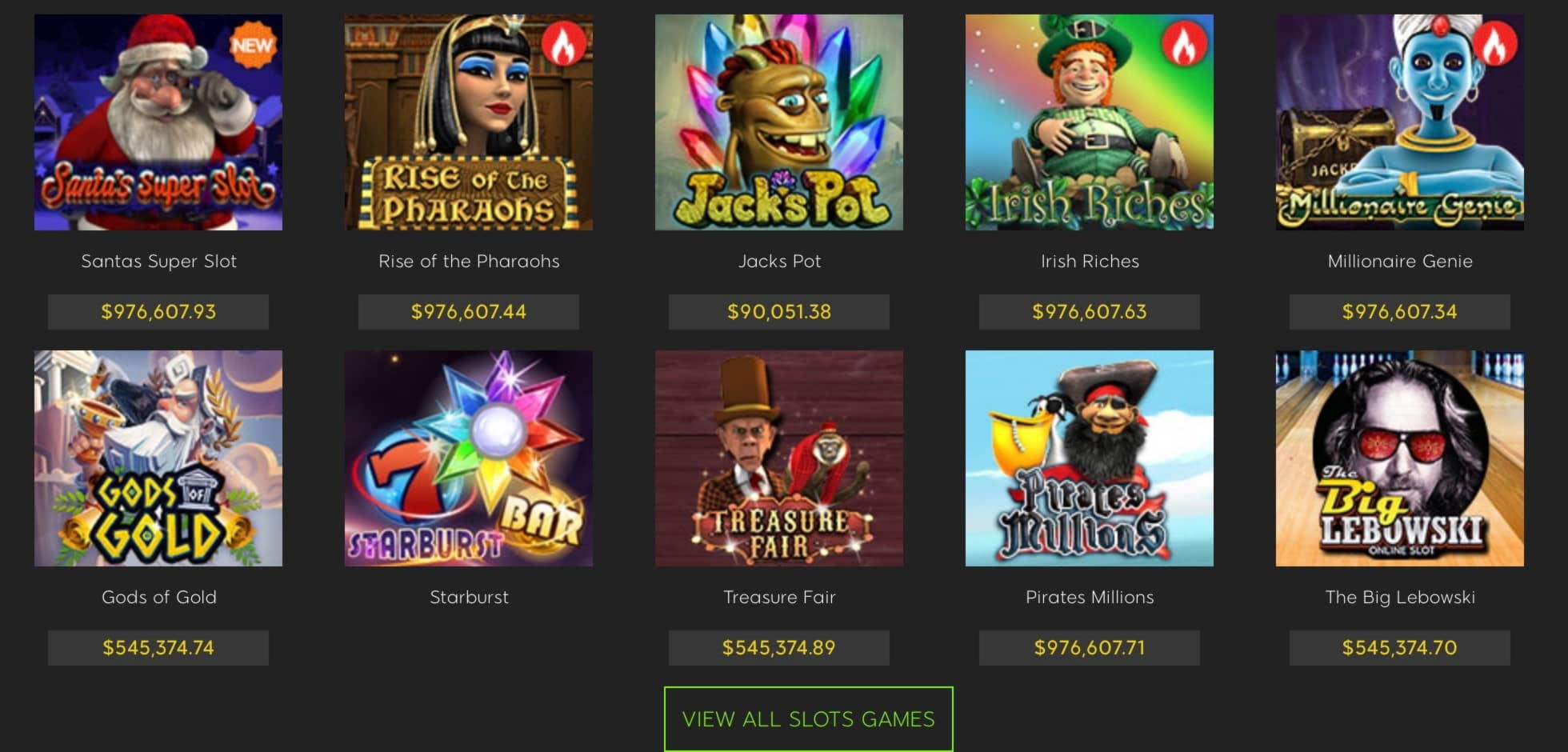 715% Deposit match bonus at Big Cash Casino