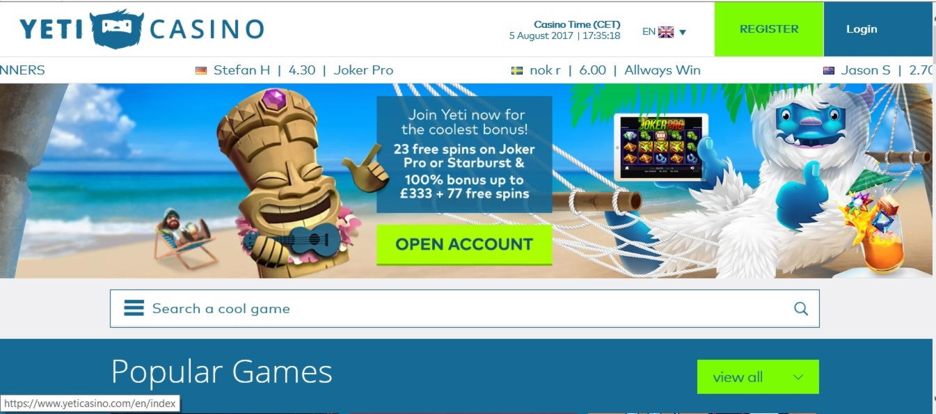 265 Free Spins right now at Party Casino