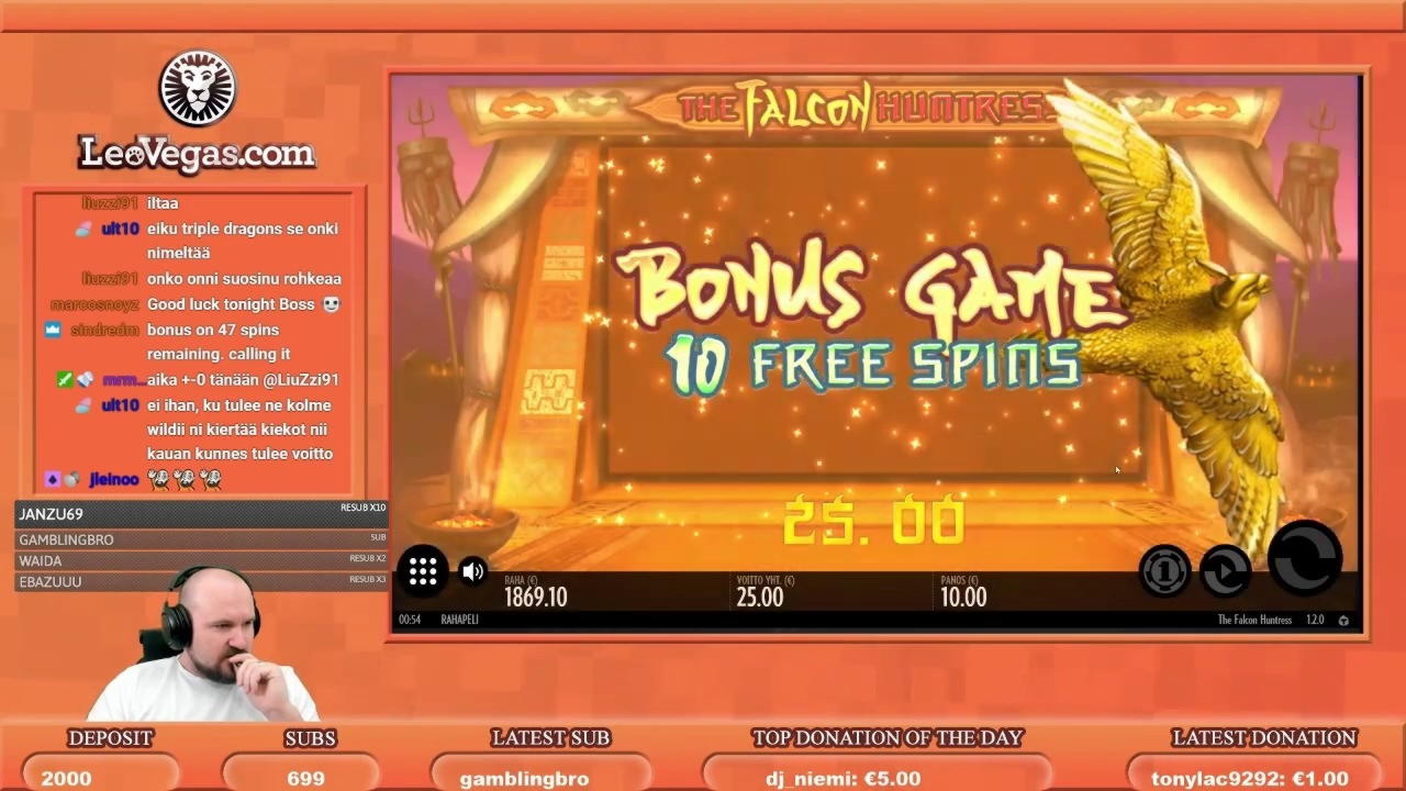 110 Free Spins no deposit at Leo Vegas Casino