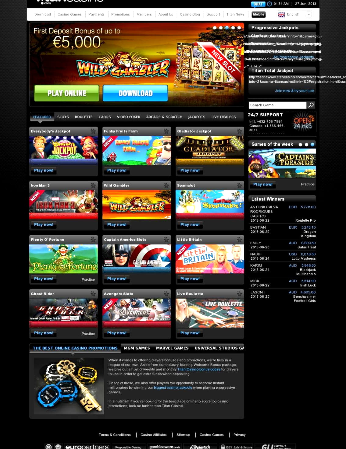 €3965 no deposit bonus at Gate777 Casino