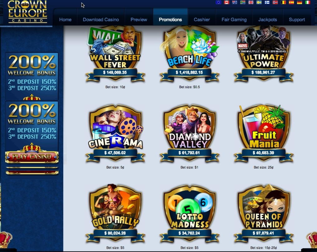 230% Match at a casino at Royal Panda Casino