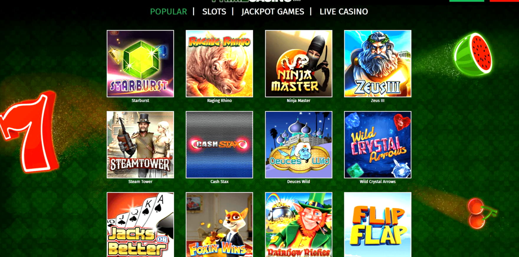 Eur 265 Free Casino Chip at Malina Casino