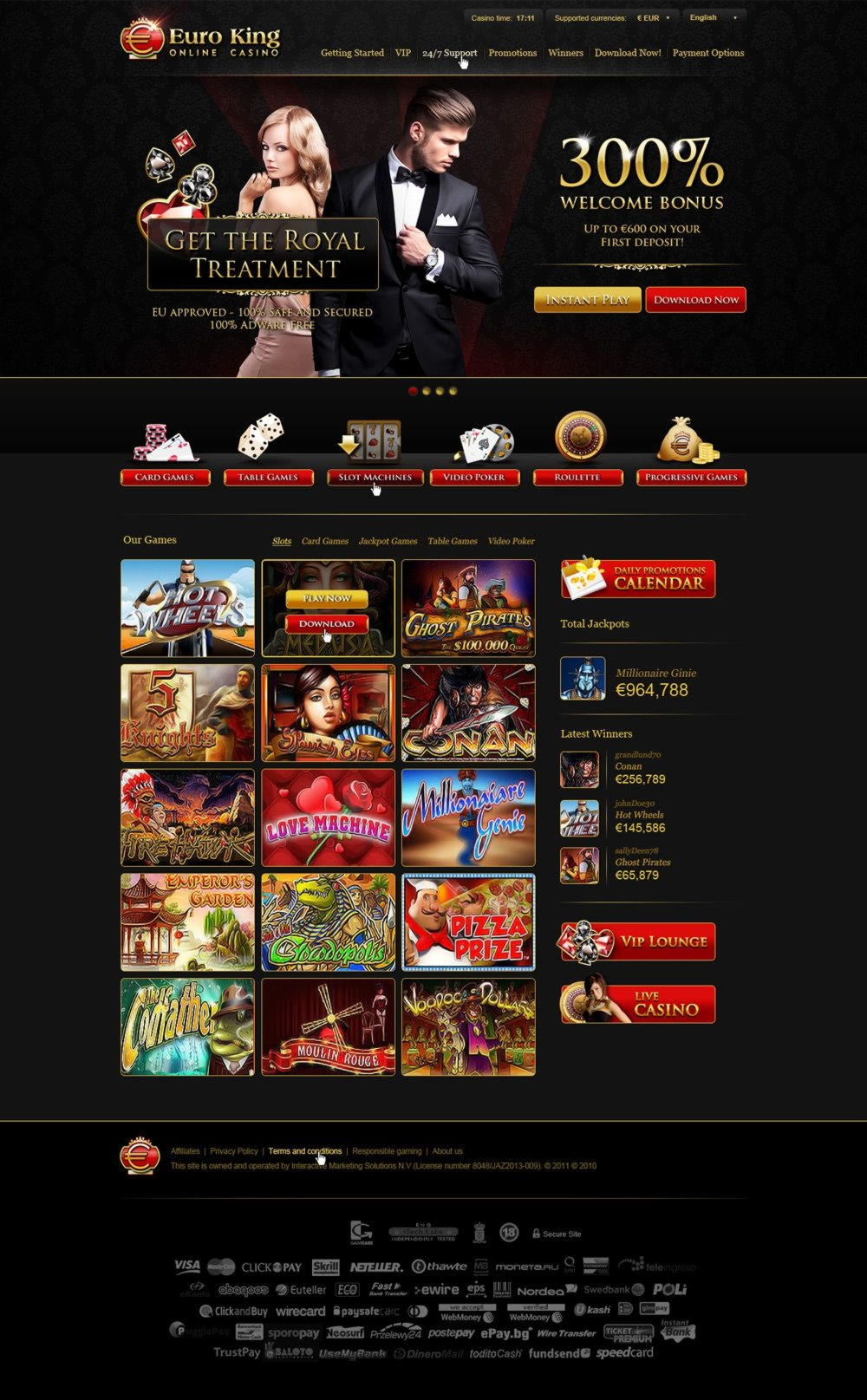155 Free Spins no deposit at Royal Panda Casino