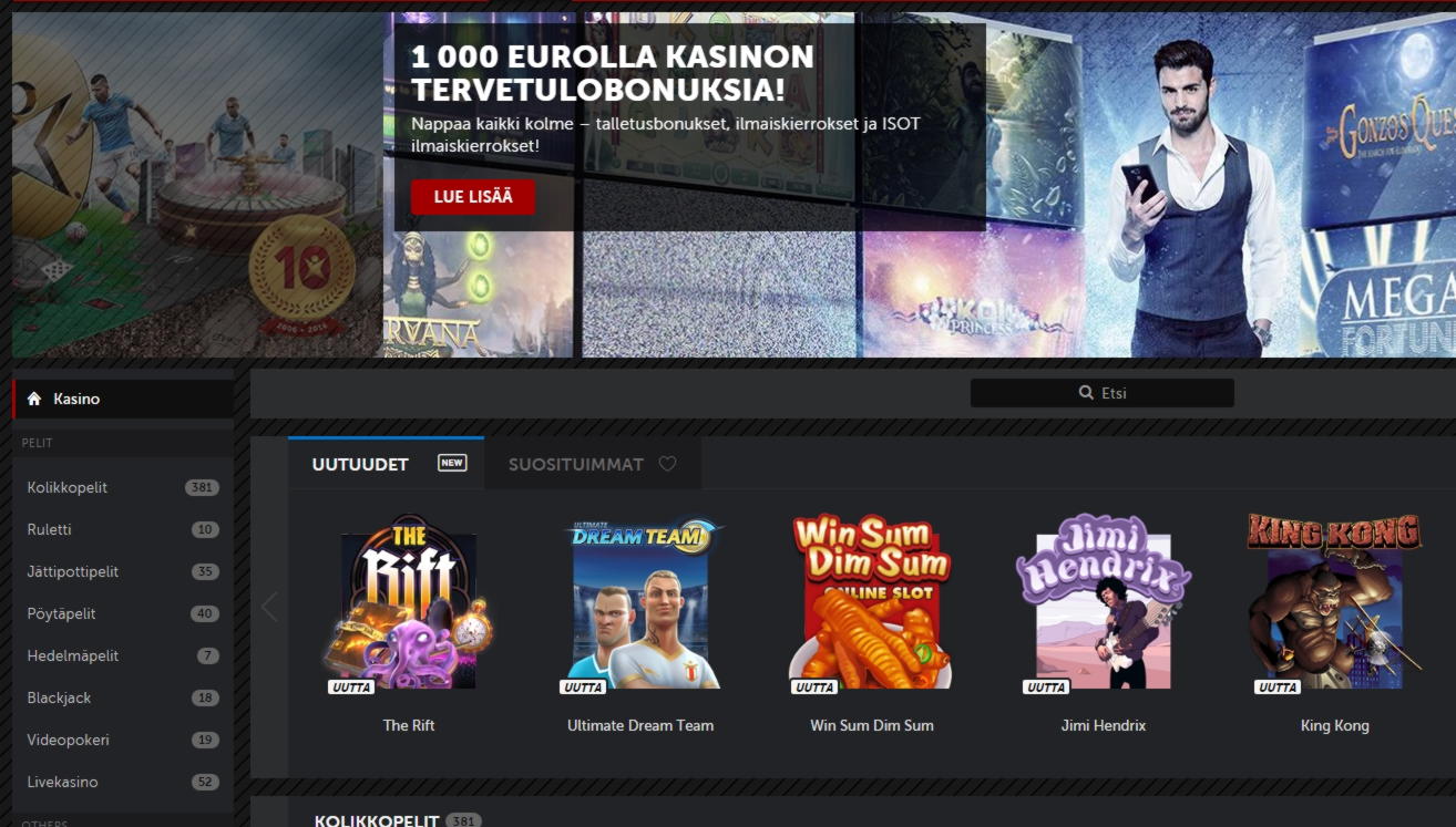 205% Casino Welcome Bonus at Energy Casino