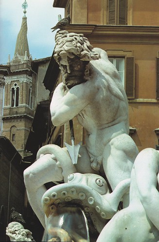 Piazza Navona - Fontana del Nettuno from Rome Revealed Giancarlo Gasponi (1981)