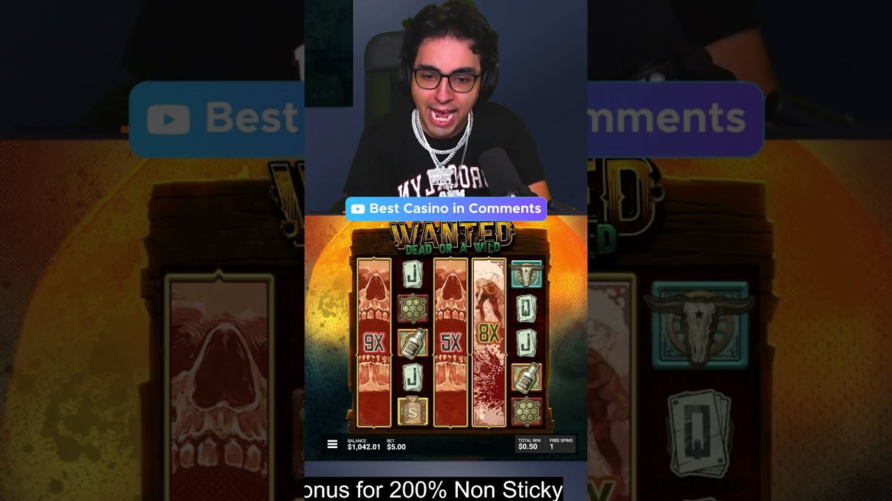 MEGA BIG WIN WANTED DEAD OR A WILD #Shorts #slots #Canadian Casino #bigwin #gambling