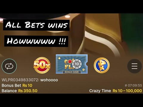 Crazy Time-Live Canadian Online Casino Win All Bets | Best Stratgy |Iamzehnoor| Pari Match 2022 Hindi