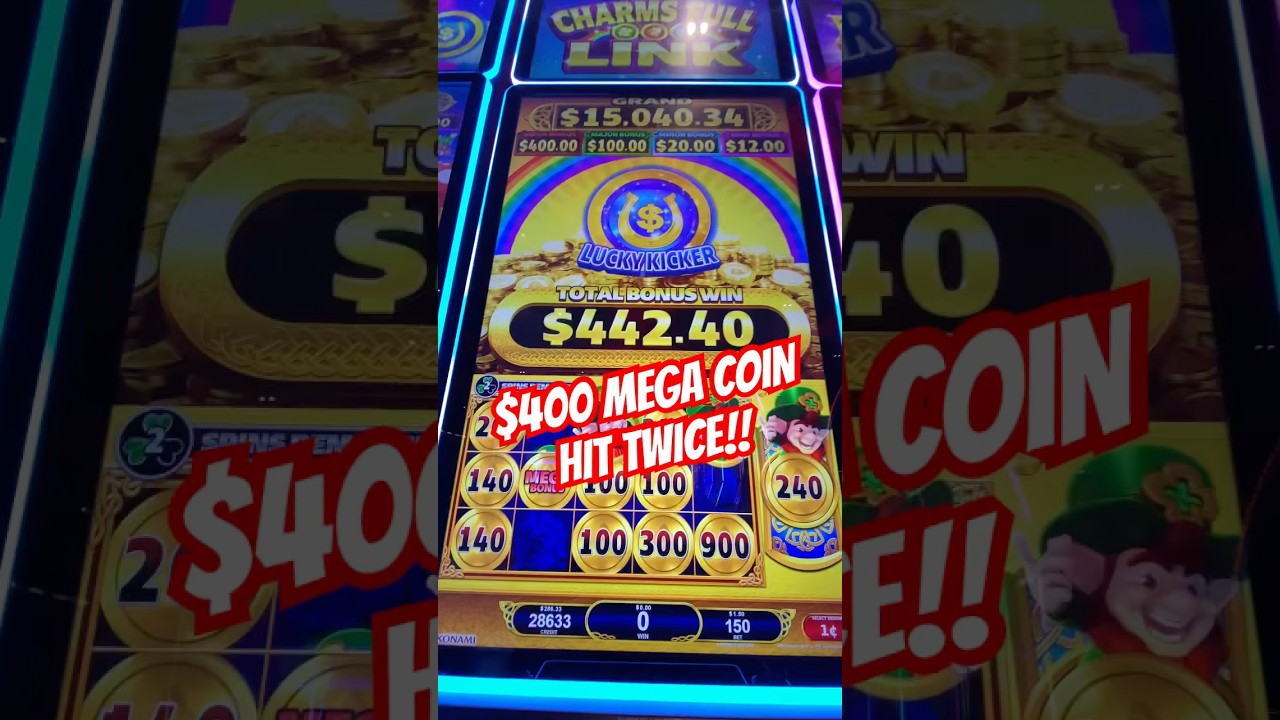 $400 メガコインは2回! カジノスロットでの大きな勝利